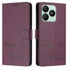 For Wiko T20 Smile Embossing RFID Leather Phone Case(Violet) - 3