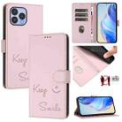 For Wiko T60 / Cubot P80 Smile Embossing RFID Leather Phone Case(Pink) - 1