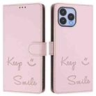 For Wiko T60 / Cubot P80 Smile Embossing RFID Leather Phone Case(Pink) - 3