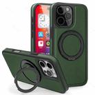 For iPhone 16 Pro Max Yashi 360 Degree Rotating MagSafe Holder Phone Case(Dark Green) - 1