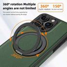 For iPhone 16 Pro Max Yashi 360 Degree Rotating MagSafe Holder Phone Case(Dark Green) - 2