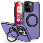 For iPhone 16 Pro Max Yashi 360 Degree Rotating MagSafe Holder Phone Case(Purple) - 1