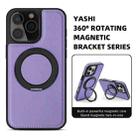 For iPhone 16 Pro Max Yashi 360 Degree Rotating MagSafe Holder Phone Case(Purple) - 3