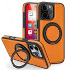 For iPhone 16 Pro Max Yashi 360 Degree Rotating MagSafe Holder Phone Case(Orange) - 1