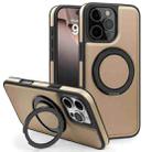 For iPhone 16 Pro Max Yashi 360 Degree Rotating MagSafe Holder Phone Case(Desert Gold) - 1