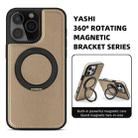 For iPhone 16 Pro Max Yashi 360 Degree Rotating MagSafe Holder Phone Case(Desert Gold) - 3