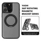 For iPhone 16 Pro Yashi 360 Degree Rotating MagSafe Holder Phone Case(Grey) - 3