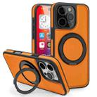 For iPhone 16 Pro Yashi 360 Degree Rotating MagSafe Holder Phone Case(Orange) - 1