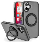 For iPhone 16 Plus Yashi 360 Degree Rotating MagSafe Holder Phone Case(Grey) - 1