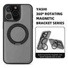 For iPhone 16 Plus Yashi 360 Degree Rotating MagSafe Holder Phone Case(Grey) - 3