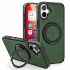 For iPhone 16 Plus Yashi 360 Degree Rotating MagSafe Holder Phone Case(Dark Green) - 1