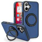 For iPhone 16 Plus Yashi 360 Degree Rotating MagSafe Holder Phone Case(Blue) - 1