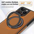 For iPhone 16 Plus Yashi 360 Degree Rotating MagSafe Holder Phone Case(Brown) - 2