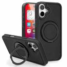 For iPhone 16 Plus Yashi 360 Degree Rotating MagSafe Holder Phone Case(Black) - 1