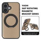 For iPhone 16 Plus Yashi 360 Degree Rotating MagSafe Holder Phone Case(Desert Gold) - 3