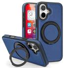 For iPhone 16 Yashi 360 Degree Rotating MagSafe Holder Phone Case(Blue) - 1