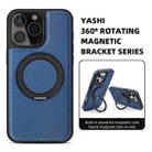 For iPhone 16 Yashi 360 Degree Rotating MagSafe Holder Phone Case(Blue) - 3