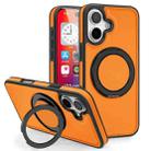 For iPhone 16 Yashi 360 Degree Rotating MagSafe Holder Phone Case(Orange) - 1