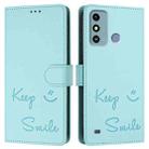 For ZTE Blade A53 / A53+ Smile Embossing RFID Leather Phone Case(Mint Green) - 3