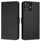 For ZTE Blade A73 4G Smile Embossing RFID Leather Phone Case(Black) - 3