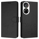 For ZTE Blade V40s Smile Embossing RFID Leather Phone Case(Black) - 3