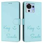 For ZTE Blade V50 Vita Smile Embossing RFID Leather Phone Case(Mint Green) - 3