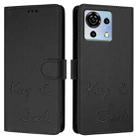 For ZTE Blade V50 Vita Smile Embossing RFID Leather Phone Case(Black) - 3