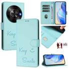 For ZTE Blade A75 5G Smile Embossing RFID Leather Phone Case(Mint Green) - 1