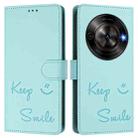 For ZTE Blade A75 5G Smile Embossing RFID Leather Phone Case(Mint Green) - 3