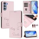 For ZTE nubia S 5G A403ZT Smile Embossing RFID Leather Phone Case(Pink) - 1