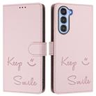 For ZTE nubia S 5G A403ZT Smile Embossing RFID Leather Phone Case(Pink) - 2