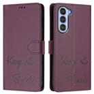 For ZTE nubia S 5G A403ZT Smile Embossing RFID Leather Phone Case(Violet) - 2