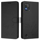 For ZTE Blade A52 Lite Smile Embossing RFID Leather Phone Case(Black) - 2