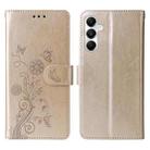 For Samsung Galaxy A05s Embossed Butterfly Flowers Leather Phone Case(Gold) - 3