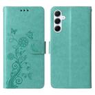 For Samsung Galaxy A55 5G Embossed Butterfly Flowers Leather Phone Case(Green) - 3