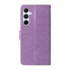 For Samsung Galaxy A36 5G / A56 5G Embossed Butterfly Flowers Leather Phone Case(Purple) - 3