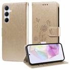 For Samsung Galaxy A36 5G / A56 5G Embossed Butterfly Flowers Leather Phone Case(Gold) - 1