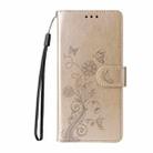 For Samsung Galaxy A36 5G / A56 5G Embossed Butterfly Flowers Leather Phone Case(Gold) - 2