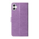 For Samsung Galaxy A06 4G / 5G Embossed Butterfly Flowers Leather Phone Case(Purple) - 3
