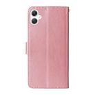 For Samsung Galaxy A06 4G / 5G Embossed Butterfly Flowers Leather Phone Case(Rose Gold) - 3