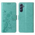 For Samsung Galaxy M55 5G / C55 5G Embossed Butterfly Flowers Leather Phone Case(Green) - 3