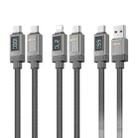 WK WDC-40 Smart Digital Display 1.2m PD27W Type-C to 8 Pin Fast Charging Data Cable(Black Grey) - 2