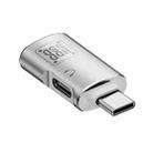 USB-C / Type-C to USB, USB-C / Type-C OTG Adapter Support Earphone & Data Transmission(Silver) - 1