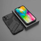 For iPhone 16 Punk Armor 2 in 1 PC + TPU Phone Case with Holder(Black) - 2