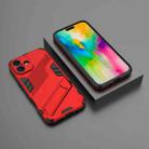 For iPhone 16 Punk Armor 2 in 1 PC + TPU Phone Case with Holder(Red) - 2