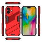 For iPhone 16 Punk Armor 2 in 1 PC + TPU Phone Case with Holder(Red) - 3