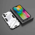 For iPhone 16 Punk Armor 2 in 1 PC + TPU Phone Case with Holder(White) - 2