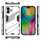 For iPhone 16 Punk Armor 2 in 1 PC + TPU Phone Case with Holder(White) - 3