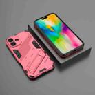 For iPhone 16 Punk Armor 2 in 1 PC + TPU Phone Case with Holder(Light Red) - 2