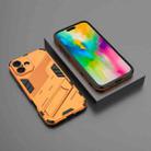 For iPhone 16 Plus Punk Armor 2 in 1 PC + TPU Phone Case with Holder(Orange) - 2